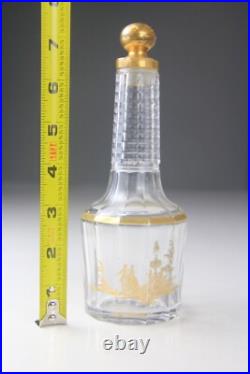 Antique Baccarat Houbigant Faceted Clear Glass Perfume Bottle France Read