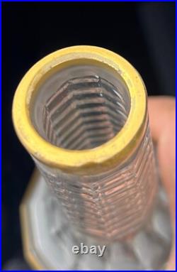 Antique Baccarat Houbigant Faceted Clear Glass Perfume Bottle France Read