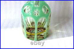 Antique Bohemian large Millefiori glass overlay scent bottle c 1900