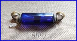 Antique Cobalt Blue Double-Sided Laydown Perfume Bottle