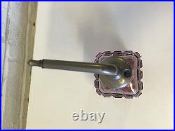 Antique Cranberry & Clear Glass Perfume Atomizer Unique Shape
