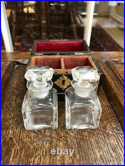 Antique English Victorian Perfume/cologne Box 2 Bottle Set Rimmel London
