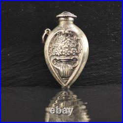 Antique Flower Vase Design Purfume Bottle Sterling Silver Pendant P3002