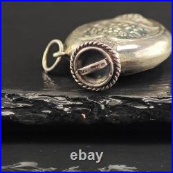 Antique Flower Vase Design Purfume Bottle Sterling Silver Pendant P3002