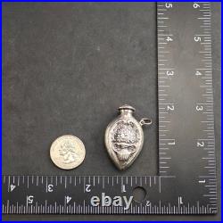 Antique Flower Vase Design Purfume Bottle Sterling Silver Pendant P3002