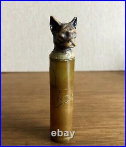 Antique French Bakelite Bulldog Perfume Bittle, Art Deco