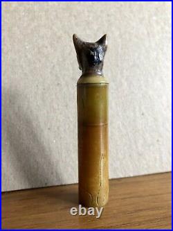 Antique French Bakelite Bulldog Perfume Bittle, Art Deco