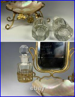 Antique French Palais Royal Type Grand Tour Souvenir, Miniature Dressing Stand