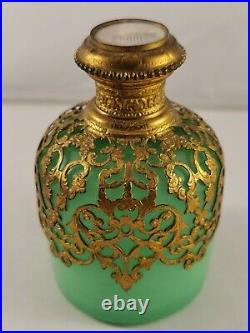 Antique Grand Tour Palais Royal Uranium Opaline Ouraline perfume bottle