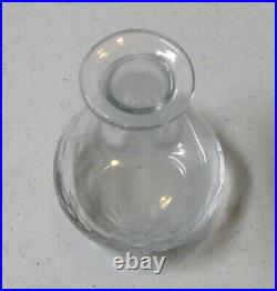 Antique Guilloche Cut Glass 3 3/4 Perfume Bottle