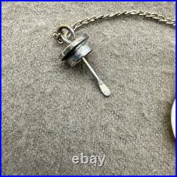 Antique Heart With Silver Top MOTHER OF PEARL Perfume Snuff Bottle