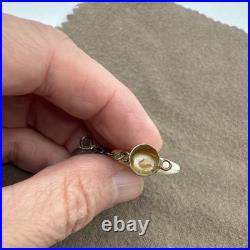 Antique Heart With Silver Top MOTHER OF PEARL Perfume Snuff Bottle