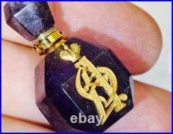 Antique Imperial Fabergé Cut Amethyst Scent Bottle for Empress Alexandra c1900's