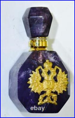 Antique Imperial Fabergé Cut Amethyst Scent Bottle for Empress Alexandra c1900's