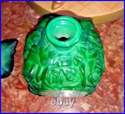 Antique Malachite Glass Perfume bottle, early XX C