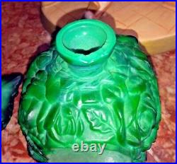 Antique Malachite Glass Perfume bottle, early XX C