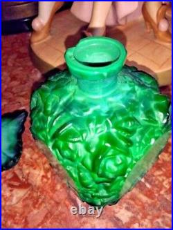 Antique Malachite Glass Perfume bottle, early XX C
