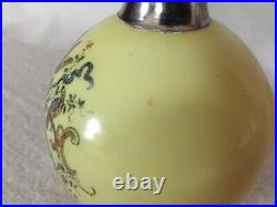 Antique Opaline Glass Perfume Atomizer Bottle with Cherub