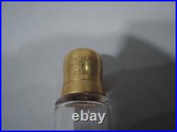 Antique Perfume Vial Victorian Bottle American 14k Yellow Gold Crystal Glass