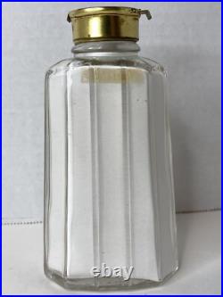 Antique QUELQUES FLEURS Houbigant France Powdered Perfume Talc Glass Bottle VTG