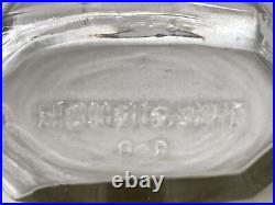 Antique QUELQUES FLEURS Houbigant France Powdered Perfume Talc Glass Bottle VTG