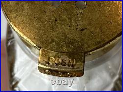 Antique QUELQUES FLEURS Houbigant France Powdered Perfume Talc Glass Bottle VTG