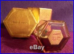 Antique RICHARD HUDNUT GEMEY French glass perfume bottle vtg ART DECO old gilt