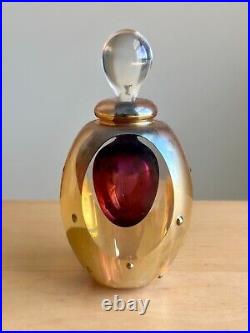 Antique Roger Gandelman Art Glass Iridescent Vintage Perfume Bottle