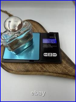 Antique Sterling Silver Mounted Glass Scent Bottle Birmingham 1915 HCD