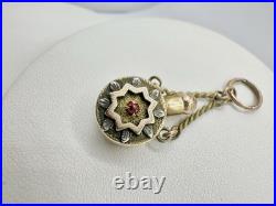 Antique Victorian Gold Filled Snuff Bottle Perfume Pendant Estate Unsigned Read