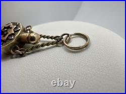 Antique Victorian Gold Filled Snuff Bottle Perfume Pendant Estate Unsigned Read