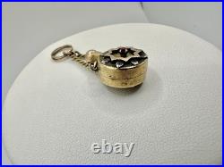 Antique Victorian Gold Filled Snuff Bottle Perfume Pendant Estate Unsigned Read