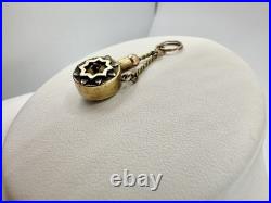 Antique Victorian Gold Filled Snuff Bottle Perfume Pendant Estate Unsigned Read