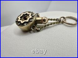 Antique Victorian Gold Filled Snuff Bottle Perfume Pendant Estate Unsigned Read