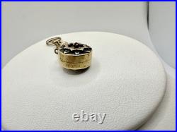 Antique Victorian Gold Filled Snuff Bottle Perfume Pendant Estate Unsigned Read