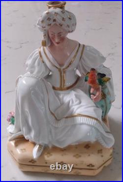 Antique Vieux French Parisian Figurine Perfume Bottle 1850's READ
