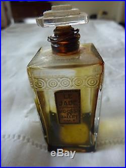 Antique Vintage 1920's Roger & Gallet LE JADE Perfume Parfum Bottle RARE