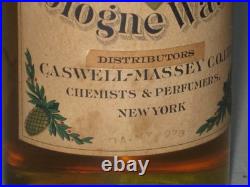 Antique/Vintage Caswell-Massey Newport Cologne Water Bottle Sealed 3/4 Full 9