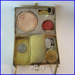 Antique Vintage Compact Vanity Perfume Bottle Dance Purse Necessaire Minaudiere