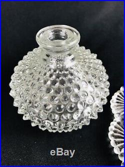 Antique Vintage Glass Crystal Clear Glass Perfume Bottle Stopper Hob Nob Ornate