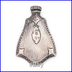 Antique Vintage Nouveau Sterling Silver Jugendstil Perfume Scent Bottle Pendant