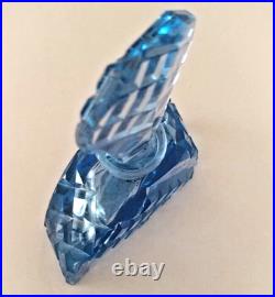Antique Vintage Perfume Bottle Czech Sky Blue Intact Dauber 1920s STUNNING