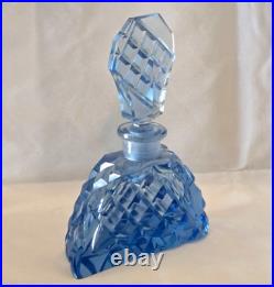 Antique Vintage Perfume Bottle Czech Sky Blue Intact Dauber 1920s STUNNING Antique Vintage Perfume Bottle Czech Sky Blue Intact Dauber 1920s STUNNING
