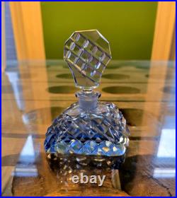 Antique Vintage Perfume Bottle Czech Sky Blue Intact Dauber 1920s STUNNING