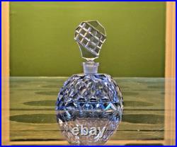 Antique Vintage Perfume Bottle Czech Sky Blue Intact Dauber 1920s STUNNING