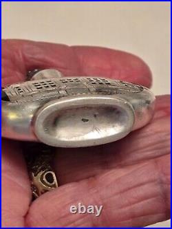 Antique/ Vintage Perfume-Scent Bottle-Silver Overlay on Black Glass-Berlin#1893 Antique/ Vintage Perfume-Scent Bottle-Silver Overlay on Black Glass-Berlin#1893