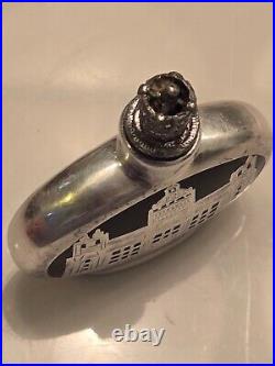 Antique/ Vintage Perfume-Scent Bottle-Silver Overlay on Black Glass-Berlin#1893 Antique/ Vintage Perfume-Scent Bottle-Silver Overlay on Black Glass-Berlin#1893