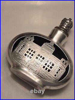 Antique/ Vintage Perfume-Scent Bottle-Silver Overlay on Black Glass-Berlin#1893 Antique/ Vintage Perfume-Scent Bottle-Silver Overlay on Black Glass-Berlin#1893
