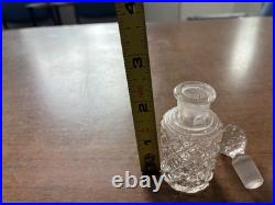 Antique/ Vintage Velvet Basket With2 Hobnail Glass Perfume Bottles WithStoppers