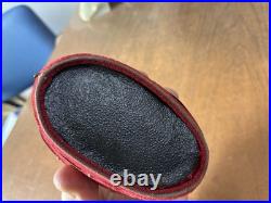 Antique/ Vintage Velvet Basket With2 Hobnail Glass Perfume Bottles WithStoppers